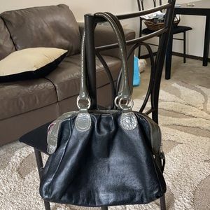 Boden Black Leather Hobo style